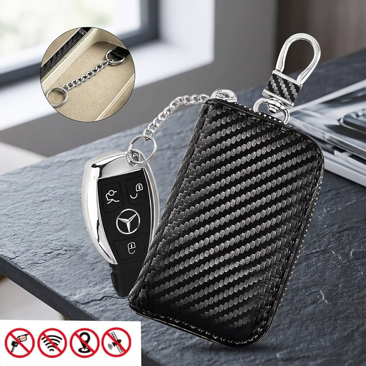 Premium Signal-Blocking Anti-Theft Key Fob Protector
