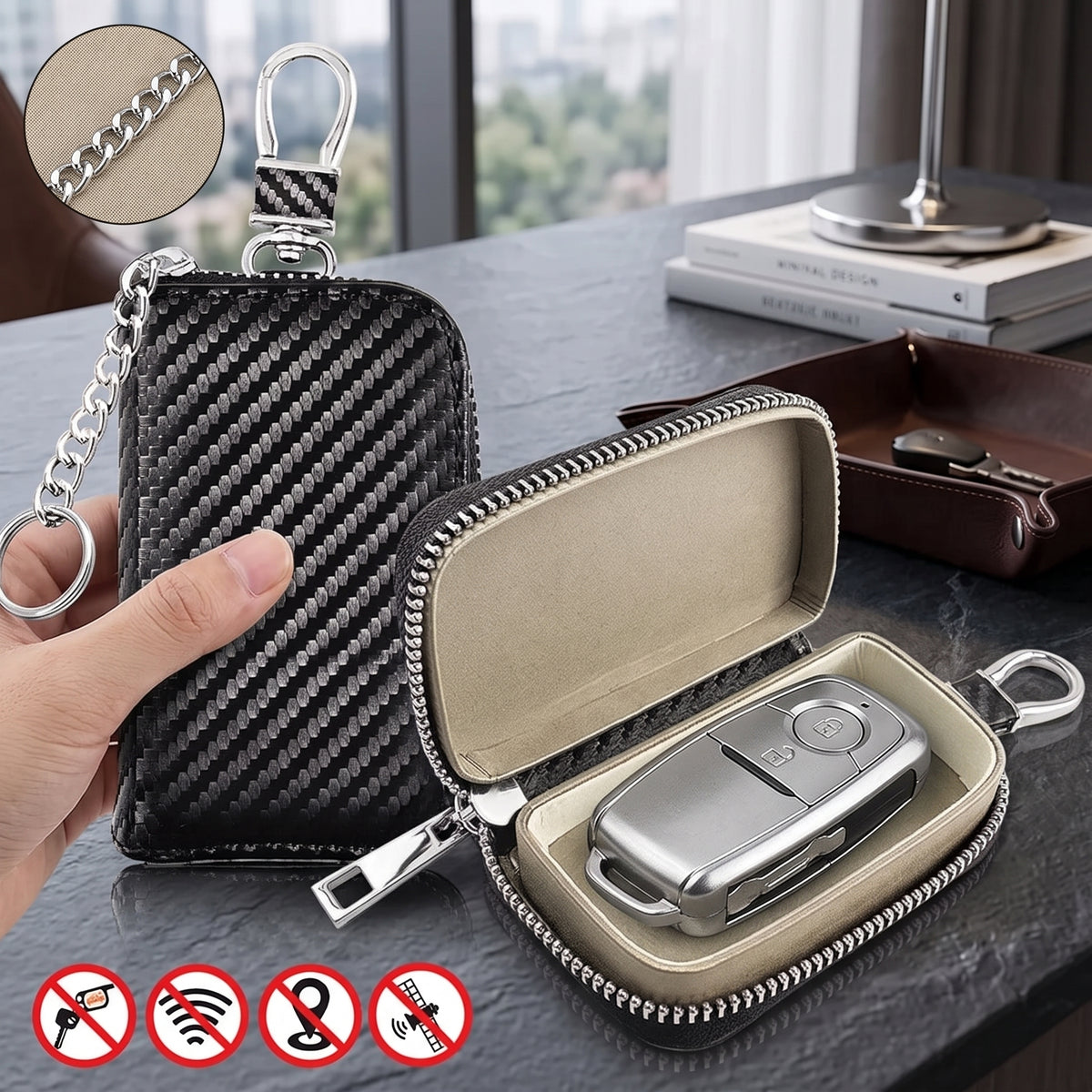 Premium Signal-Blocking Anti-Theft Key Fob Protector
