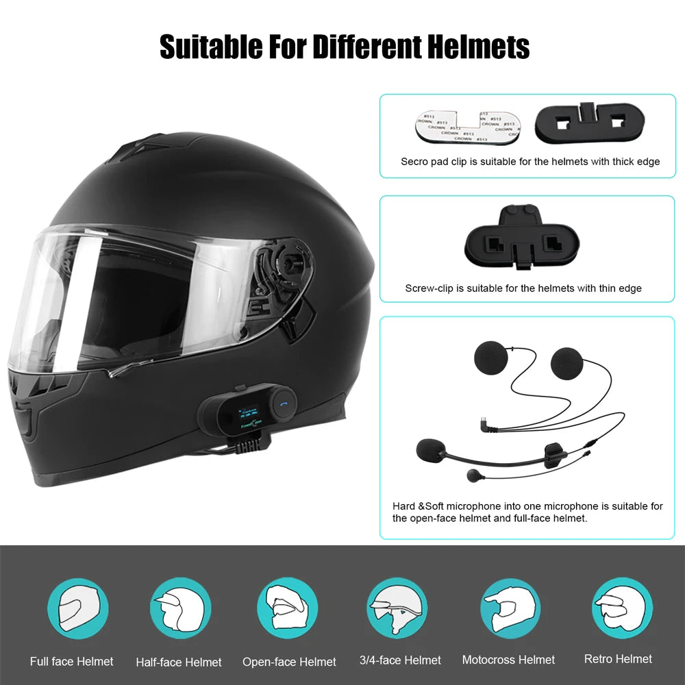 Hands Free Bluetooth Motorcycle Intercom