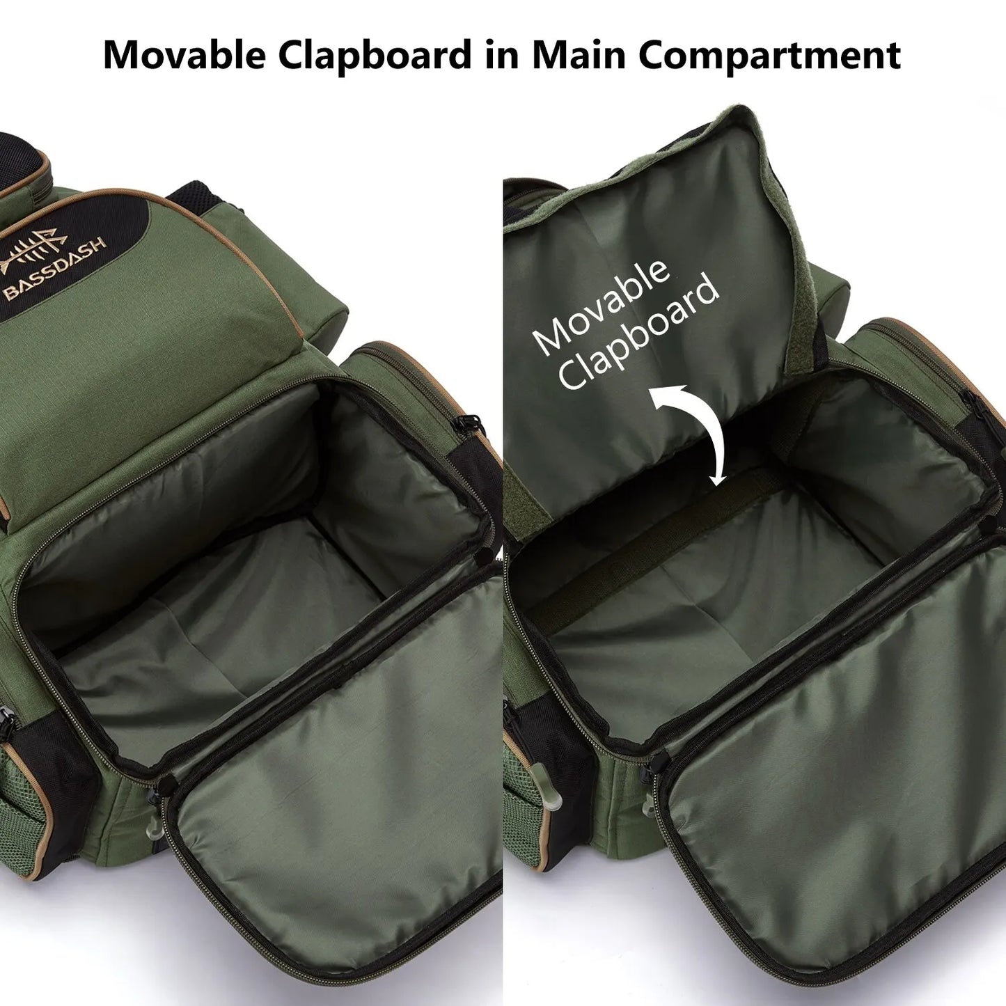 Tactical Fishing Backpack with Tackle Box Storage