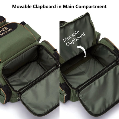 Tactical Fishing Backpack with Tackle Box Storage