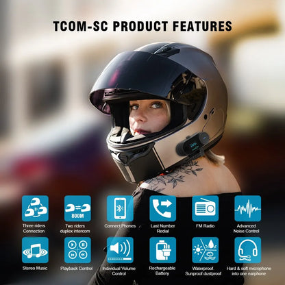 Hands Free Bluetooth Motorcycle Intercom