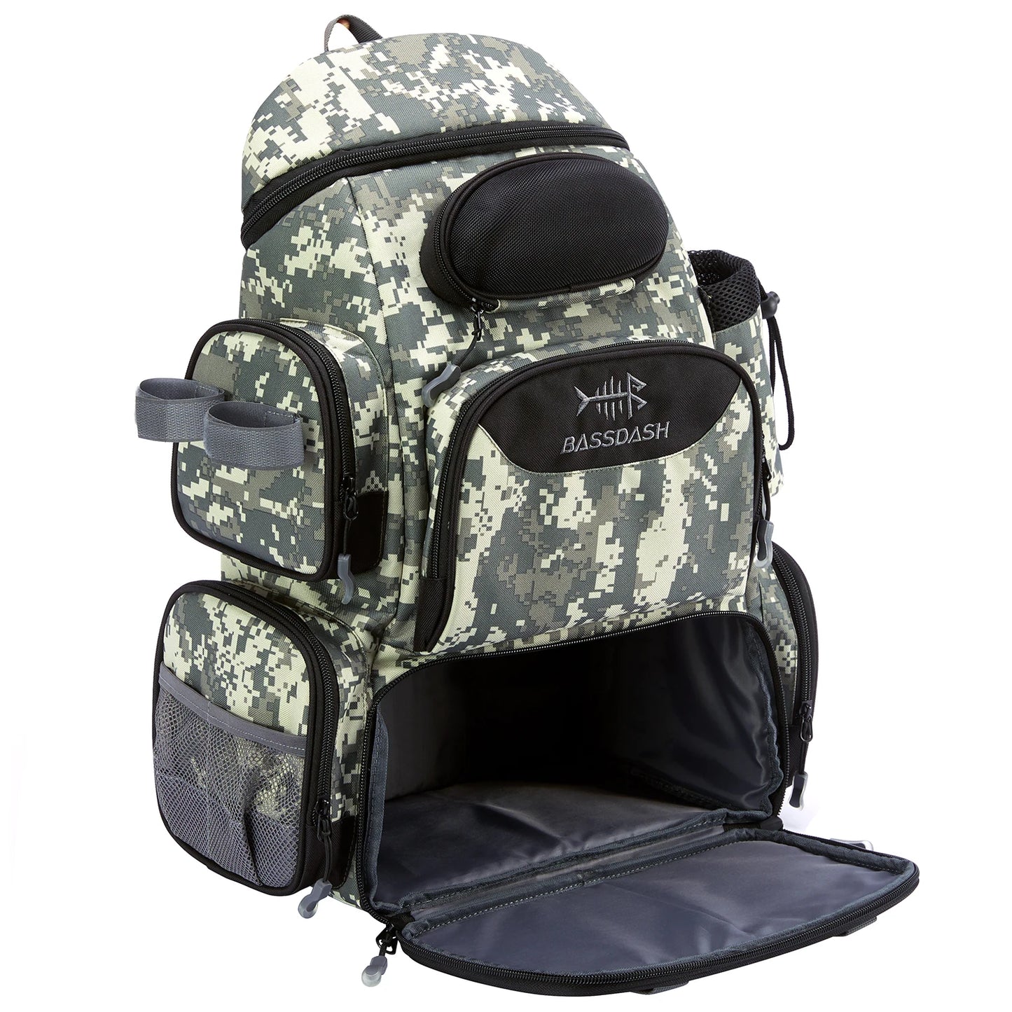 Tactical Fishing Backpack with Tackle Box Storage